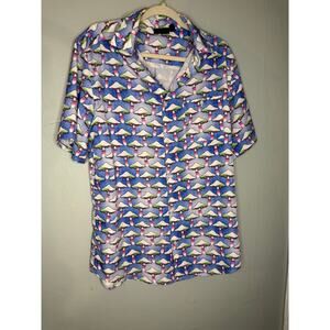 Wesc Oden Shroomspiracy Allover Print Shirt with Short Sleeves